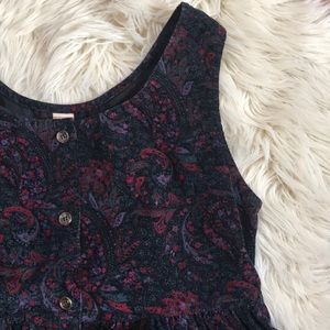 L.L. Bean vintage corduroy paisley dress 12P